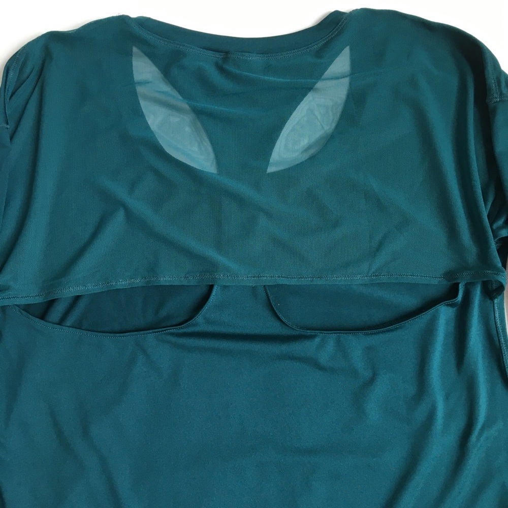 Calia Mesh Back Longsleeve Active Top Green Small - Picture 6 of 14